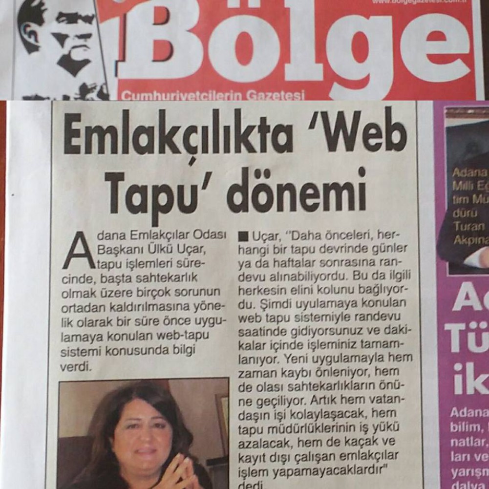 Oda Başkanımız Rabia Ülkü Uçar'ın Bölge Gazetesi Haber Muhabiri Yener Ekinci'yle Yapmış Olduğu Röportaj